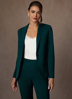 front Kennedy Vert Pin Blazer structuré et extensible