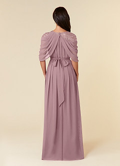 Azazie Olena Mother of the Bride Dresses Dusty Rose A-Line Sequins Chiffon Dress image2