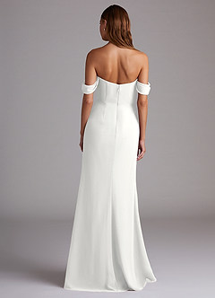 Azazie Saige Bridesmaid Dresses White A-Line Off the Shoulder Chiffon Convertible Dress image7