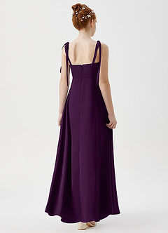 Azazie Rosey Junior Robe Trapèze en Satin extensible Encolure en Forme de Cœur Grain De Raisin image2