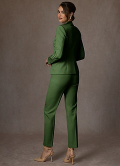 front Whitney Oliva Blazer estruturado com elastano