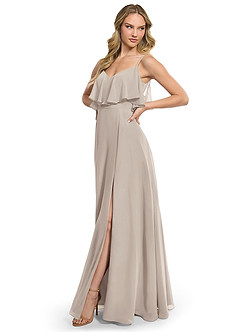 Azazie Jean Bridesmaid Dresses Frost A-Line Chiffon Convertible Dress image3