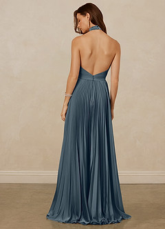 Christian Siriano Bridal for Azazie 1007 Bridesmaid Dresses Twilight A-Line Pleated Stretch Satin Dress image6
