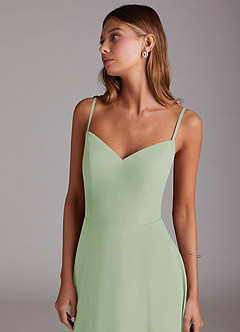 Azazie Marley Bridesmaid Dresses Dusty Sage A-Line Off the Shoulder Chiffon Convertible Dress image2