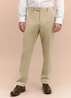 front James Champagne Structured Stretch Dress Pants
