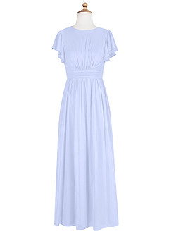 Azazie Mosley Junior Abito A-Line in Maglia Increspato Lavanda image7