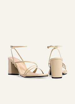 front Sandalias con tacón en bloque y tira en el tobillo