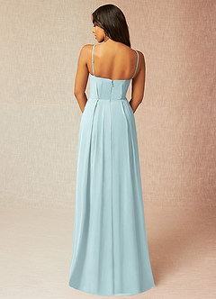 Azazie Kyedae Bridesmaid Dresses Mist A-Line V-Neck Pleated Chiffon Dress image2