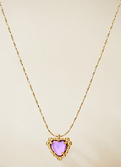 front Delicate Heart Necklace