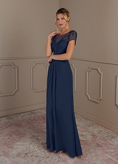 Azazie Silvia Mother of the Bride Dresses A-Line Lace Chiffon Floor-Length Dress image4