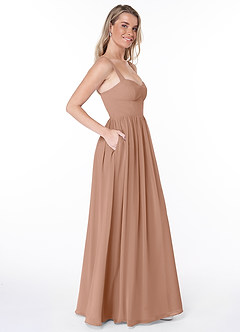 Azazie Gabby Final Sale Twilight Flowy Sweetheart Neckline Chiffon Dress image5