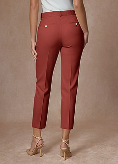 front Whitney Terakota Kombinezon Ze Spodniami Typu Cropped Ze Stretchem I Strukturą