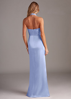 Azazie Jemma Bridesmaid Dresses Ice Sheath Pleated Stretch Satin Dress image6