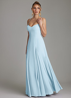 Azazie Imani Bridesmaid Dresses Sky Blue A-Line Sweetheart Neckline Chiffon Dress image6