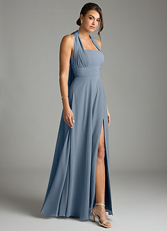 Azazie Tamira Suknie dla druhen Linia A Pofałdowany Szyfon Do ziemi Sukienka image7