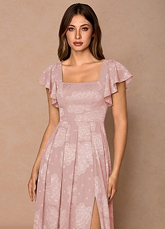 Talia Powder Pink Midi Dress image4