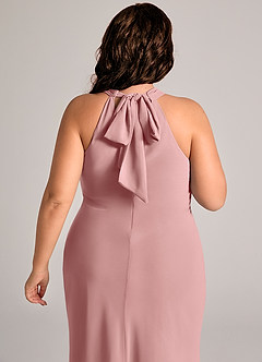 Azazie Doretta Bridesmaid Dresses Dusty Rose Mermaid Pleated Chiffon Dress image12