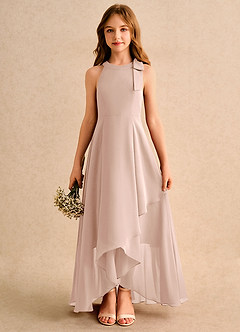 Azazie Boop Girls Formal Flower Girl Dresses English Rose A-Line Bow Chiffon Dress image1