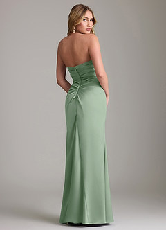 Azazie Lucille Bridesmaid Dresses Matcha Mermaid Strapless Stretch Satin Convertible Dress image2