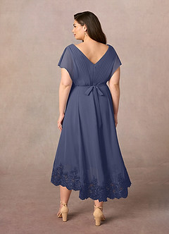 Azazie Palana Mother of the Bride Dresses Stormy A-Line Lace Chiffon Dress image9