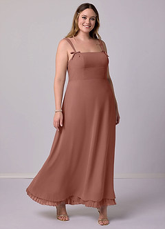 Barbie ♥ Azazie Bridesmaid Dresses Cedar Rose A-Line Pleated Chiffon Dress image10