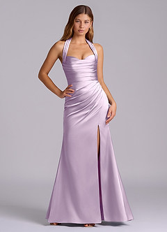 Azazie Destiny Suknie dla druhen Syrena Dekolt w kształcie serca Satyna elastyczna Do ziemi Sukienka image6