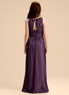 Azazie Bibiane Junior Klä av A-Line i Stretch Satin Plisserad image2