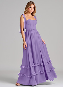 Azazie Anastacia Bridesmaid Dresses Tahiti A-Line Sweetheart Neckline Chiffon Dress image4