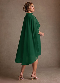 Azazie Irna Klänningar till brudens mor Klä Kolumn i Chiffong Mörkgrön image4