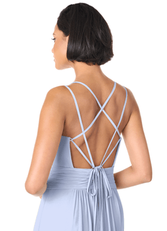 Azazie Farren Bridesmaid Dresses Ice A-Line Pleated Chiffon Convertible Dress image7
