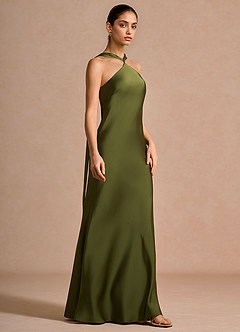 Martina Maxi Klänning Oliv image4