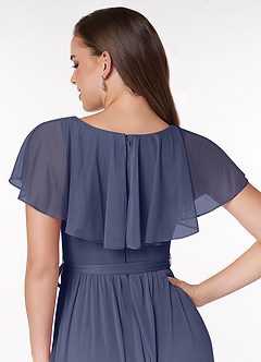 Azazie Jael Bridesmaid Dresses Stormy A-Line V-Neck Mesh Dress image6