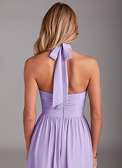 Azazie Avary Bridesmaid Dresses Lilac A-Line Pleated Chiffon Dress image7