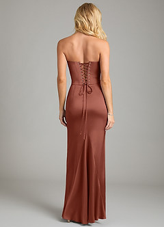 Azazie Sorrel Bridesmaid Dresses Auburn Mermaid Strapless Stretch Satin Convertible Dress image2