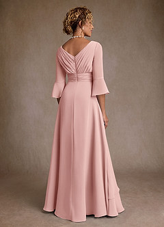 Azazie Eire Suknie dla Matki Panny Młodej Linia A Pofałdowany Szyfon Długość podłogi Sukienka image2