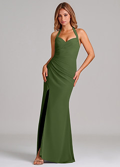 Azazie Emeria Suknie dla druhen Syrena Dekolt w kształcie serca Szyfon Do ziemi Sukienka image1