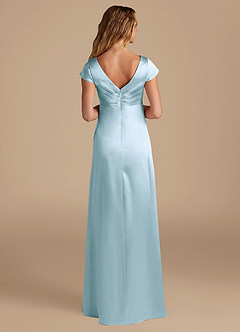 Azazie Allessia Maternity Bridesmaid Dresses A-Line Metallic Satin Floor-Length Dress image5