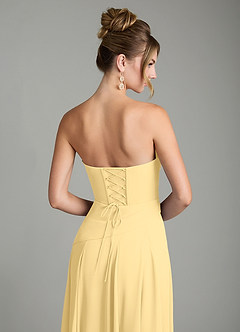 Azazie Gabriela Bridesmaid Dresses Butter A-Line Corset Chiffon Dress image11