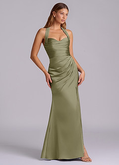 Azazie Destiny Bridesmaid Dresses Pistachio Mermaid Sweetheart Neckline Stretch Satin Dress image3