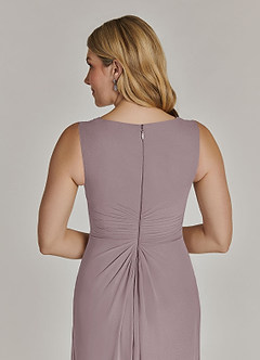 Azazie Manuella Abiti per la Madre della Sposa Abito A-Line in Chiffon con Scollo a V a Pieghe Dusk image9