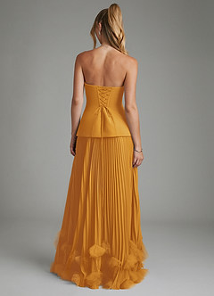 Azazie Alex Bridesmaid Dresses Butterscotch A-Line Corset Chiffon Dress image6