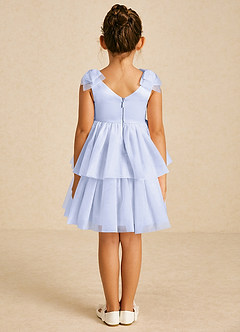 Azazie Vanellope Flower Girl Dresses Lavender A-Line Bow Tulle Dress image2
