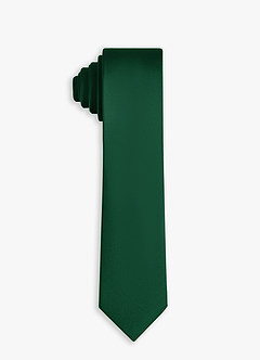 front Stretch Satin Skinny Tie and Pocket Square Set