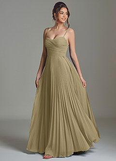 Azazie Catie Vestidos de madrinha de casamento Vestido Musgo Verde de Chiffon de Linha A com Decote em coração image5