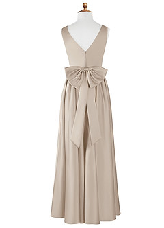 Azazie Hathaway Junior Frost A-Line Bow Stretch Satin Dress image6