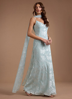 Maxi jurk Yulia Mistblauw image11