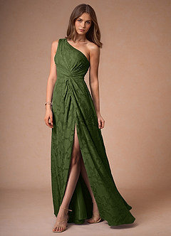 Hermosa Olive One Shoulder Maxi Dress image5