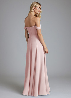 Azazie Seriana Brudtärnklänningar Klä av A-Linje i Chiffong Av axeln Rodnande Rosa image2