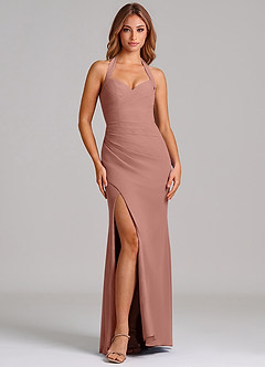 Azazie Emeria Suknie dla druhen Syrena Dekolt w kształcie serca Szyfon Do ziemi Sukienka image3