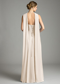 Azazie Ayla Bridesmaid Dresses White Alabaster A-Line Sweetheart Neckline Chiffon Dress image10